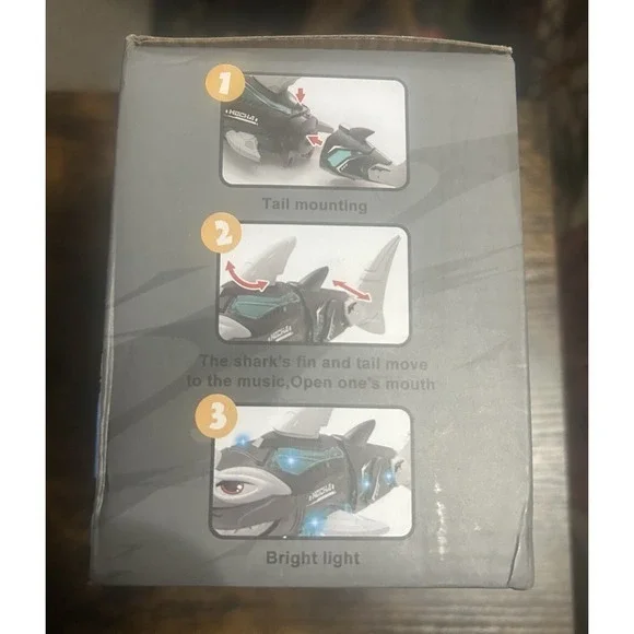 Mechanical Shark You Motorized Ocean Animal Rotating‎ Mouth Smart Music Lights - Picture 4 of 9